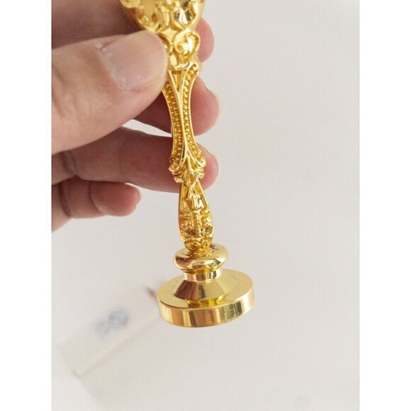 Vintage Gold Wax Seal Stamp Initials FMS - Picture 6 of 10